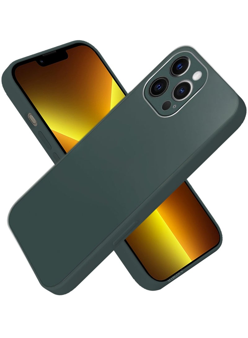 CATANES HiCool Glossy Hard TPU Case for iPhone 13 Pro Max - Full Coverage , Anti Finger Print , Anti Yellowing , Shockproof Slim Fit Design- Green - Image 3